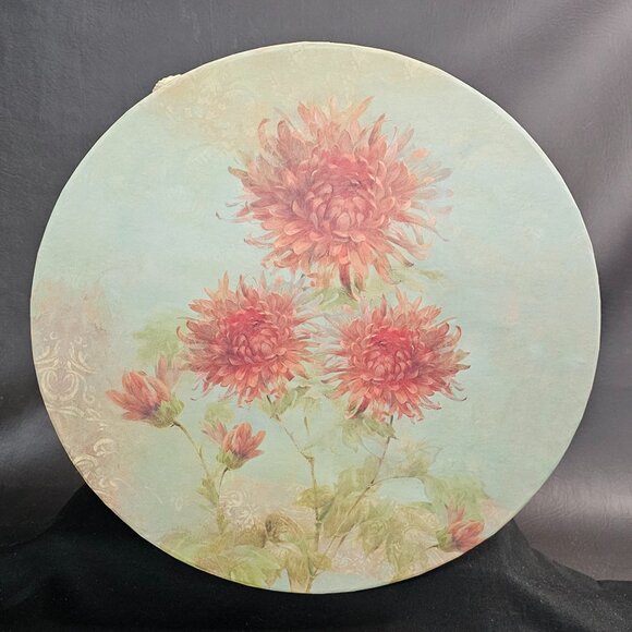 13 inch Fabrice De Villeneuve Floral Design Hat Box (2005) - Picture 1 of 8